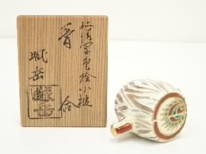 京焼　橋本城岳造　仁清写色絵小槌香合（共箱）